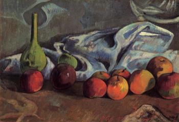 Paul Gauguin : Still Life with Apples and Green Vase